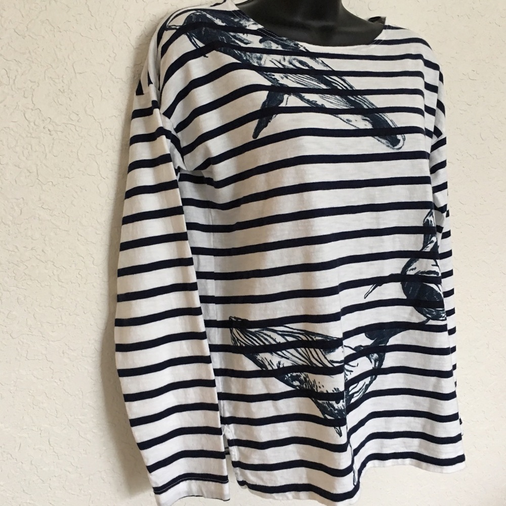 J. CREW whale boatneck cotton t-shirt. Size Small